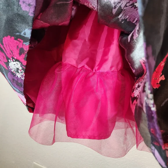 Gymboree Dressed Up Girl’s Black Pink Purple Florals Dress Size 8 sundress - Picture 4 of 15
